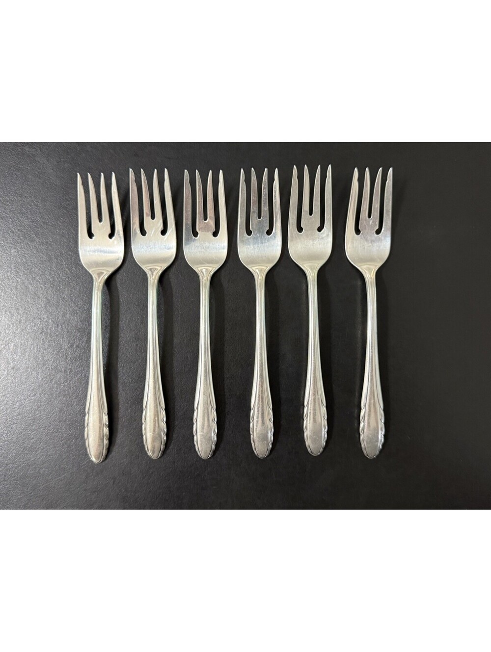 6 Gorham Lyric Sterling Silver Salad Forks 6 1/2” 235g No Mono Vintage 1940